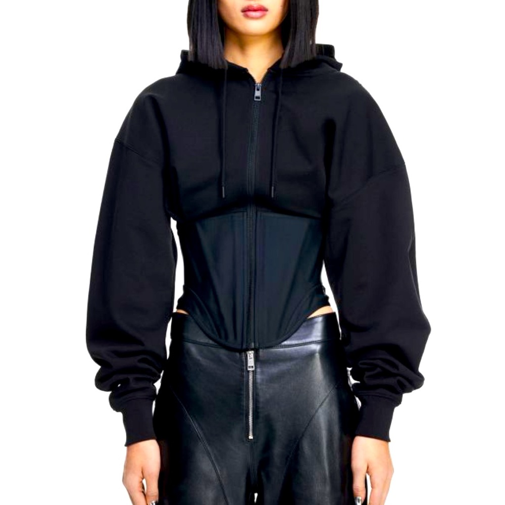 HMxMugler Corset -waist Hooded Jacket size Small